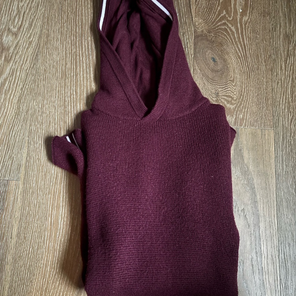 G/FORE Maroon Hooded Knit Pullover